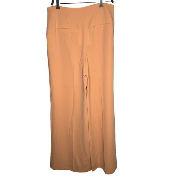 Diane Von Furstenburg Kiersten Wide Leg Trousers Coral Salmon Pink Size 10 NWT - Picture 4 of 10
